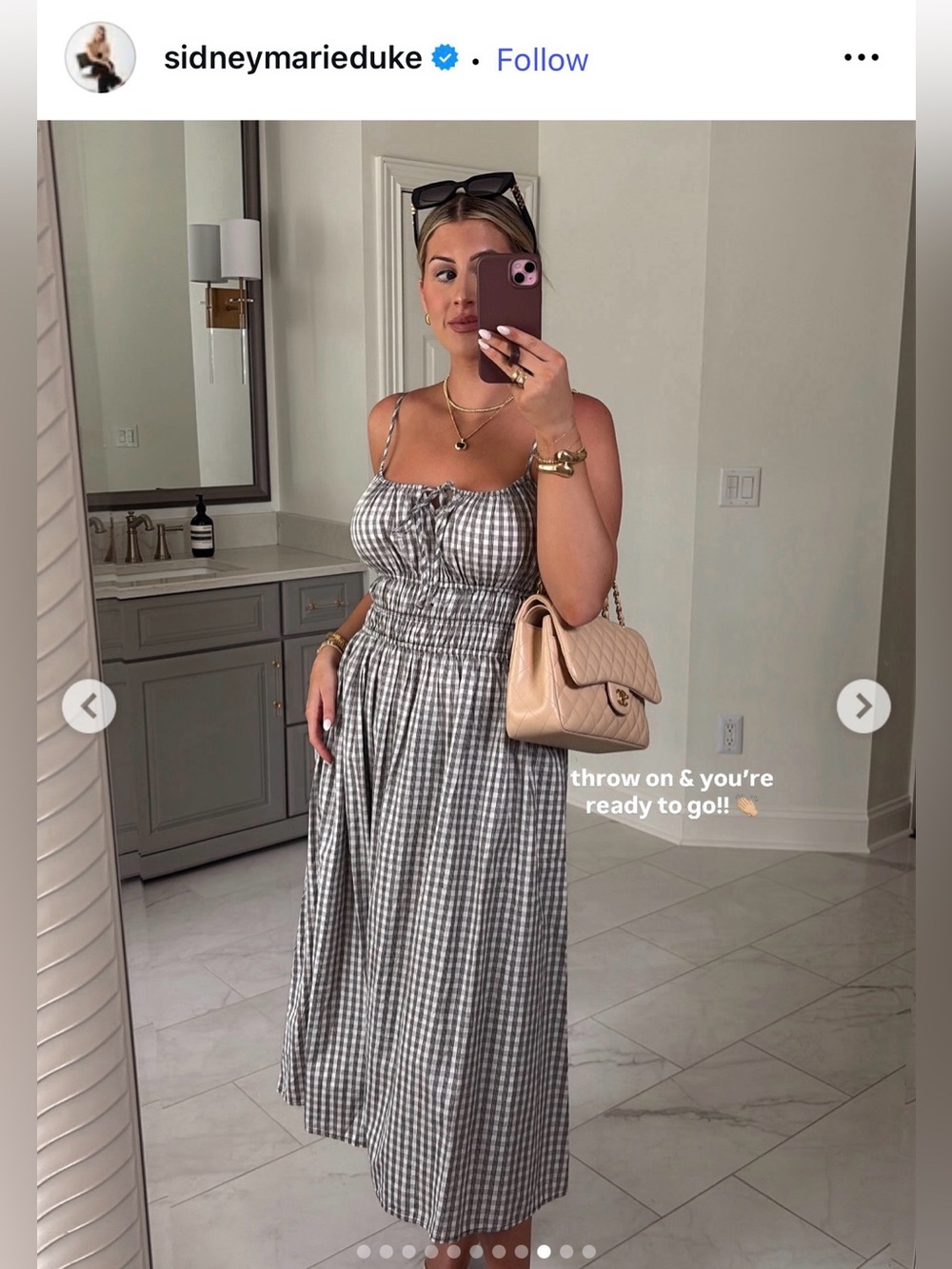 Black & White Checkered Sundress